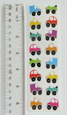Mrs Grossman CHUBBY CARS - 1 Strip of Retired Stickers