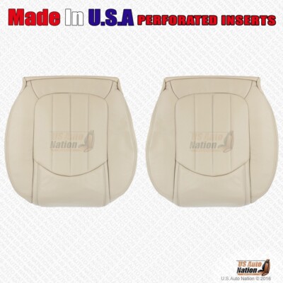 2009 2010 Chevy Traverse LTZ Left & Right Bottoms Perforated Leather Cover Tan