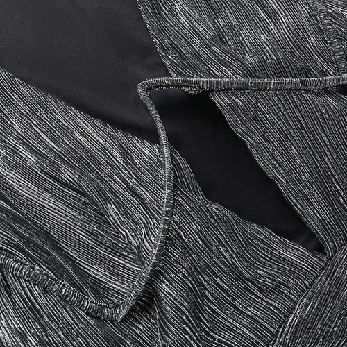 Deep V Collar Full Sleeve Mini Dress For Women Gown Fashion Sexy Ruched - Bild 11 von 18