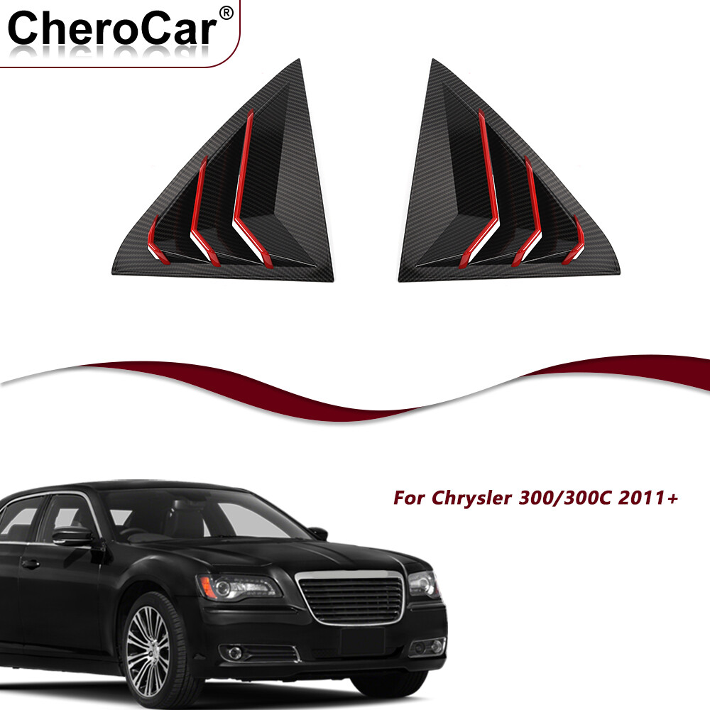 2X Side Window Louvers Air Vent Shades Cover Trim For Chrysler 300/300C