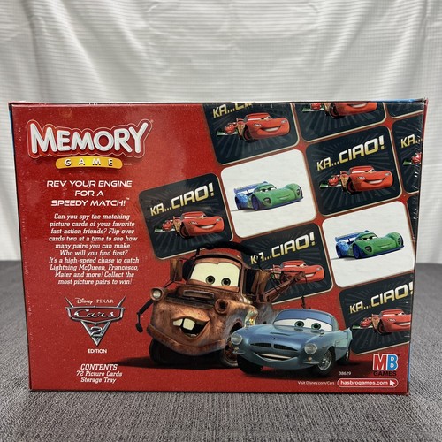 Hasbro Disney Pixar Cars 2 Edition Memory Game Match & Motor Speedway New/Sealed - Picture 2 of 5