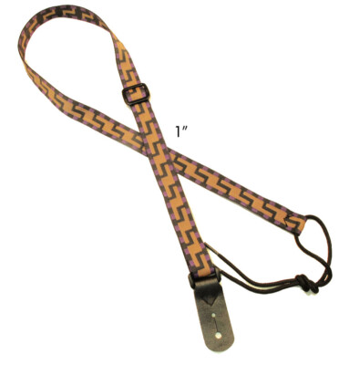 Legacystraps 1'' Mandolin Strap Ukulele Strap *CLOSEOUT* Steps Black/tan