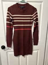 Derek Heart Brown Striped Sweater dress acrylic women’s size small