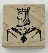 Art Impressions King of Spades H-3340 Salem OR Wood Mount Rubber Stamp