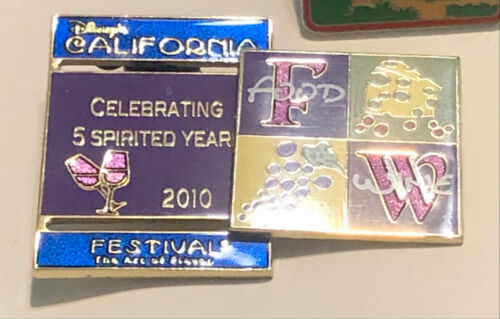 DISNEY DCA CALIFORNIA ADVENTURE PIN~GOLDEN VINE WINERY+FOOD WINE FESTIVAL SLIDER - Picture 2 of 4