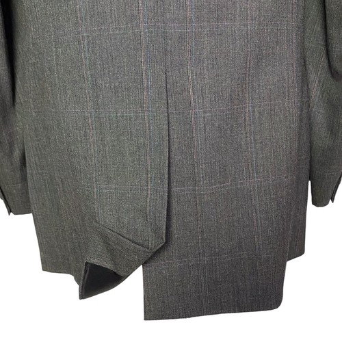 Burberrys Men Jacket Window Pane Check 2 Button Single Breasted Wool 40L 80s VTG - Picture 12 of 14