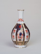Royal Crown Derby English Bone China Old Imari Orchid Vase | 17cm