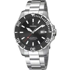 Festina Automatic Black Dial Stainless Steel Strap Watch f20531/4