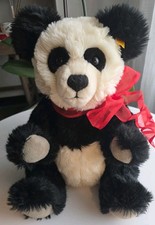 Vtg Steiff Classic Panda Teddy Bear 42cm Plush EAN 010637 Germany Tag In Ear 008