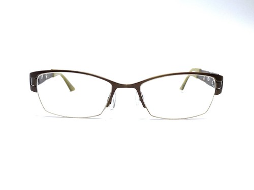 Brendel Brown Metal Half Rim Oval Eyeglasses Germany 902087 60/BRN 51 18 135