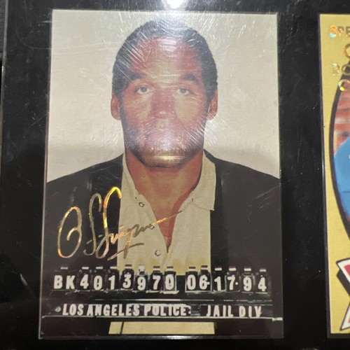 OJ Simpson Gold Signature 150 And 158 Rookie Card And Mug Shots Framed Set - Picture 4 of 9