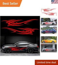 2pcs 94.4 Universal Flame Graphics Car Auto Body Side Sticker Racing Sports...