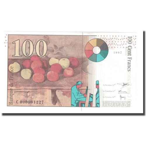 [#646874] Frankrijk, 100 Francs, Cézanne, 1997, Petit numéro, NIEUW, Fayette:74. - Afbeelding 2 van 2