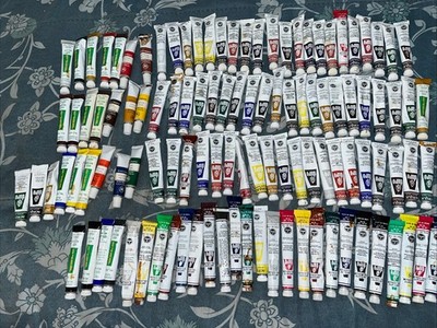 HUGE LOT 110 Use Oil Color Paint Tubes Diferent Brand And Sizes