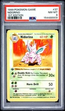 1999 POKEMON BASE SET 1ST EDITION #37 NIDORINO PSA 8