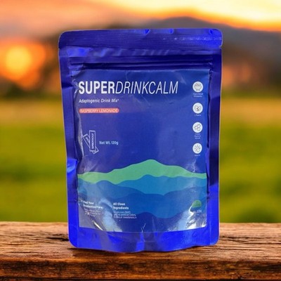 Super Drink Calm Calming Drink Mix Packets Raspberry Lemonade 20 servings