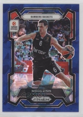 2023 Panini Prizm Turkish Airlines EuroLeague Blue Ice 86/125 Nikos Zisis 0jr6