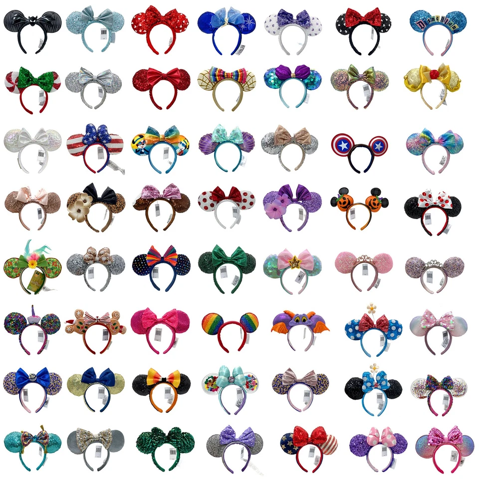200+ styles of Disneyland Minnie Mouse ears rare princess headband for Christmas - Image 2 of 4