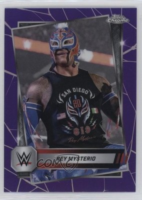 2025 Topps Chrome WWE Purple Refractor Rey Mysterio #62 1js1