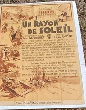 Un Rayon de Soleil.  ( a ray of sun )  circa 1930s French Movie Poster. 60 x 40