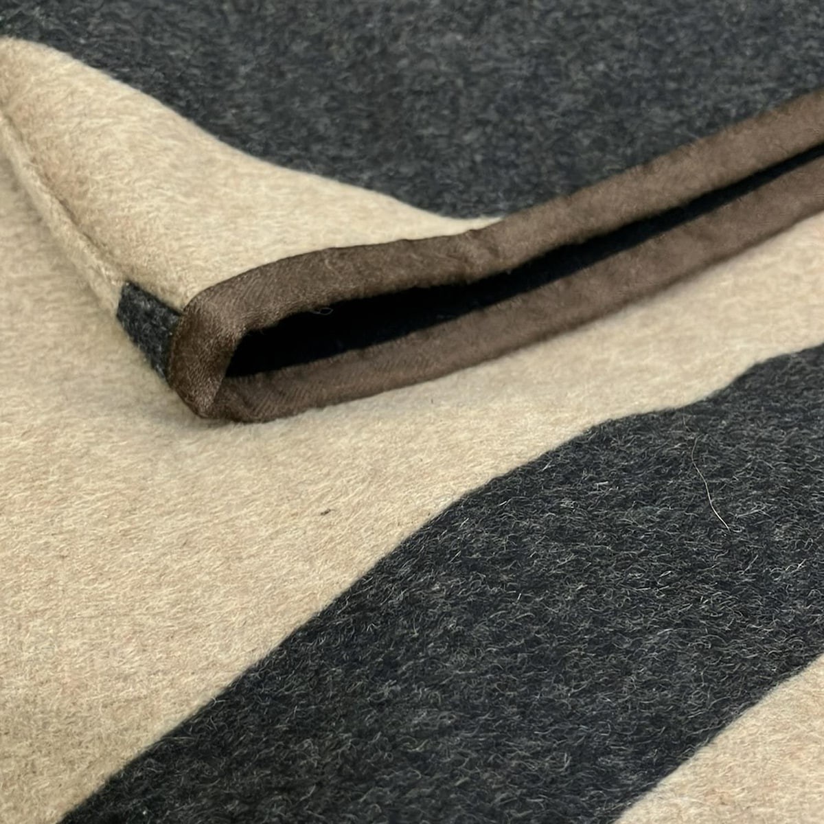 AMERI - Beige Dark Gray Dark Brown Women's Poncho - image 6