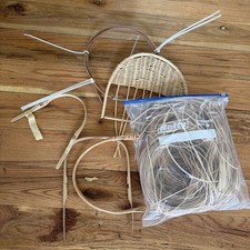 Basket Weaving Material Lot Handles And Flat Reed
