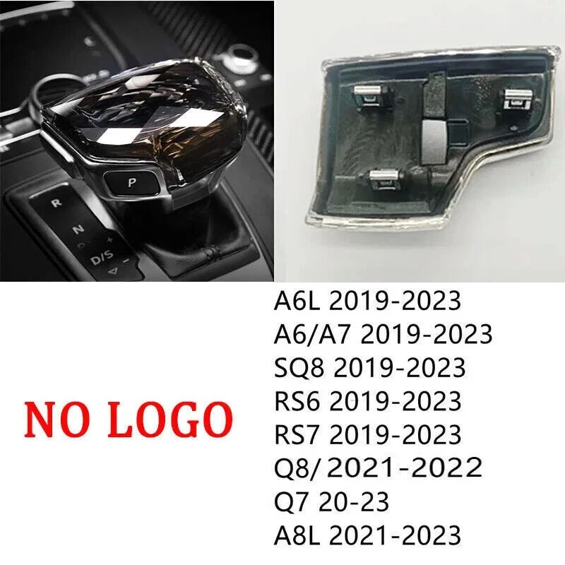LHD Crystal Handle Gear Shift Knob Cover with Sticker For Audi A4 A6 Q5 Q7 Q8 A8 - Image 3 of 4