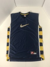 Vintage Nike Team Sports Center Swoosh Blue Basketball Jersey Tank L