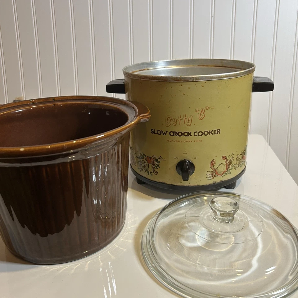 Olla de cocción lenta Betty G de colección Abbott NY EE. UU. Probada verduras de cangrejo verde Foto 3 de 4