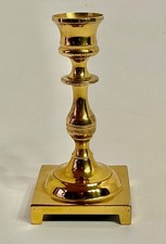 Vintage Abbott Gallery Heirloom Brass Candlestick Square Base 5.5โ Made in USA
