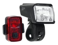 BüChel Fahrrad Akku Led Beleuchtung Set 35 Lux Scheinwerfer RüCklicht BLC351 Usb