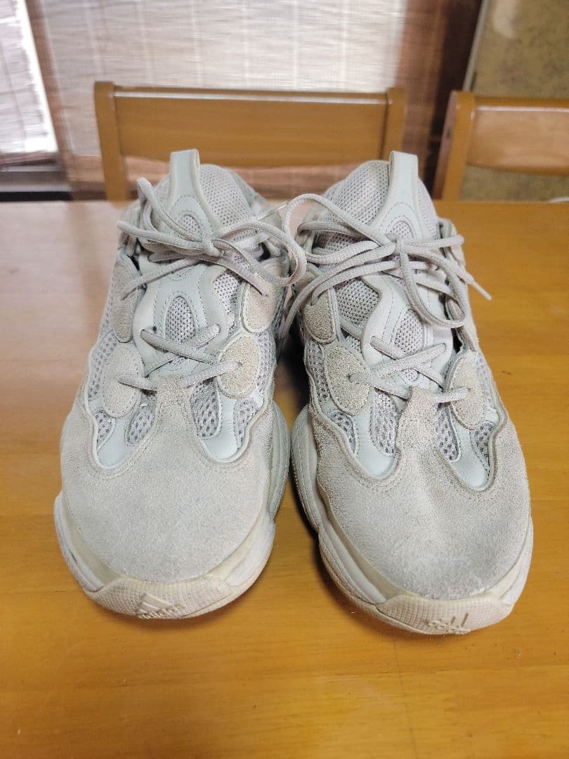 Adidas Yeezy 500 Blush Gray Suede Mesh Sneakers Thick Sole Used