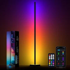 RGB Corner Floor Lamp, 57.5" Color Changing Corner Lamp with APP Control, Mod...