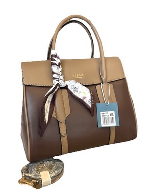 HERVORRAGENDE BESSIE KAFFEEFARBE UND KHAKI NEUESTE TRAGETASCHE HIGH FASHION XL TASCHE WOW 