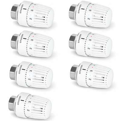 7 Stück environ Thermostatkopf M 30 x 1,5 1011465 Universal Nullstellung Weiss