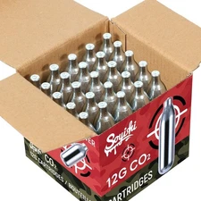 25 Count 12 Gram CO2 Cartridges for Paintball - CO2 Cylinder Non-Threaded CO2 Po