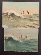Antique Pictures of Steamship "S.S. Stark In Gale Off Seward"