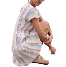 Anthropologie Striped White Dolan Dress Size XL Women’s Boho Summer