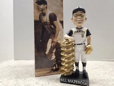 Bill Mazeroski Pittsburgh Pirates MLB 2022 SGA Bobblehead NIB Gold Glove 