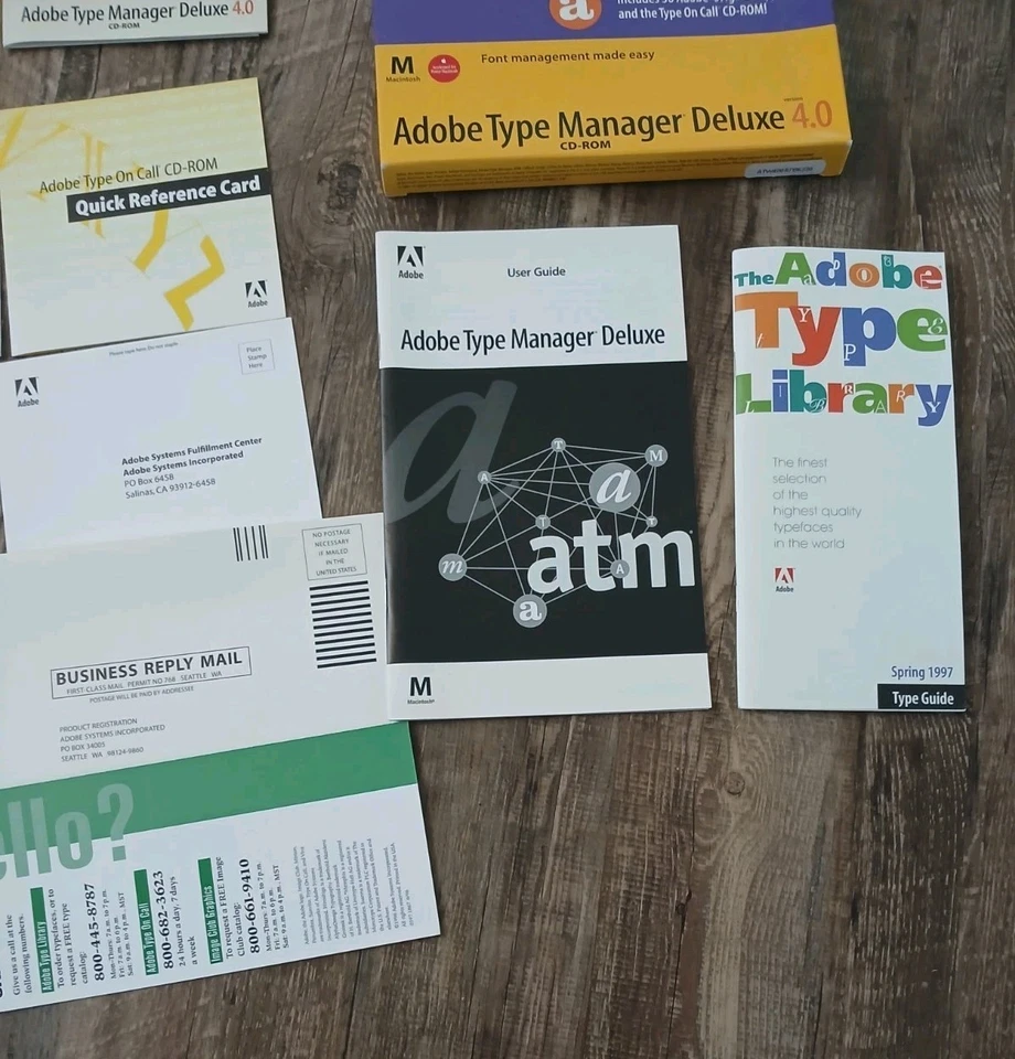 Adobe Type Manager Deluxe 4.0 Vintage Software MAC OS On Call 4.1 ATM CD-Rom 97' - Imagem 3 de 4