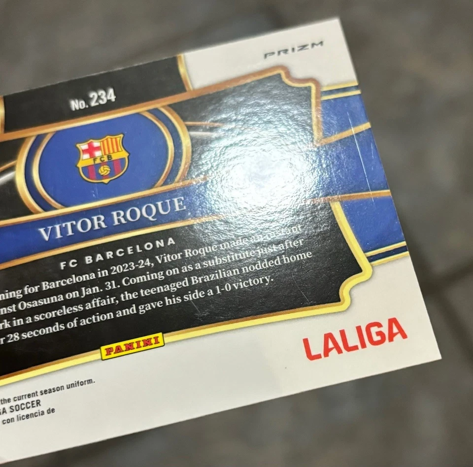 2023-24 Panini Select La Liga Vitor Roque Field Level Peacock SP Rookie - Image 3 of 3