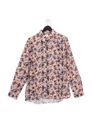 Paul Smith Herren Hemd M Rosa 100% Viskose Basic Neu Mit Etikett