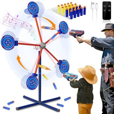 Rocket Shooting Games Toys with Rotating Target 2 Toy Guns 20 Foam Darts Kids...