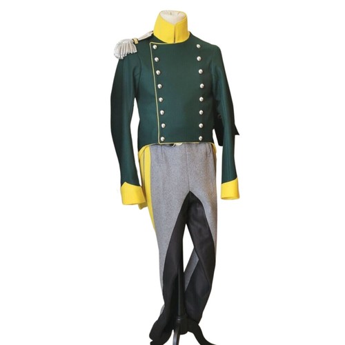 New 1815 Officer dragon light Belgian Green wool Tailcoat - Picture 2 of 4