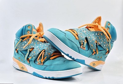 Adidas RH Instinct Miami Dolphins Blue Orange High Top Sneakers size 9.5 