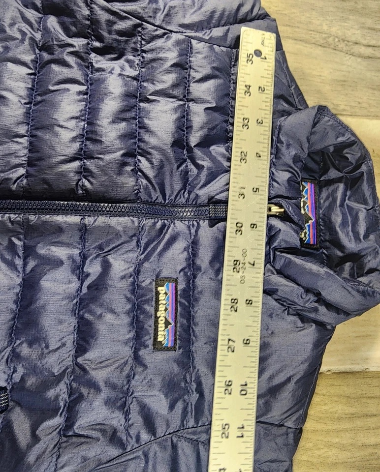 Patagonia стеганая куртка пальто темно-синий детский размер 2T полный молнии недостаток - Изображение 3 из 4