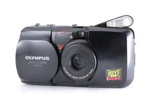 Olympus mju Zoom Panorama Black 35mm Film Camera From JAPAN Tested N MINT