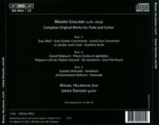 MAURO GIULIANI: COMPLETE ORIGINAL WORKS FOR FLUTE GUITAR NEW CD