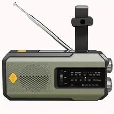 Outdoor Emergency Solar Hand Crank Weather Radio Power Bank Charger Flash Light