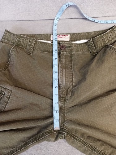 Arizona Jean Co Cargo Shorts Men's 34 Green Ripstop Pockets Workwear Hiking - Picture 8 of 12